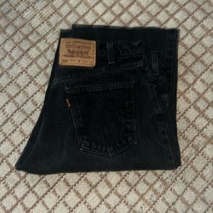 vintage black denim levis 505 orange tab